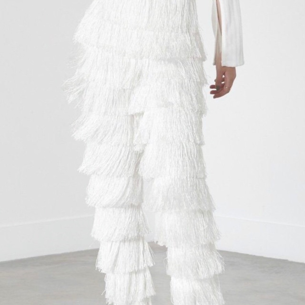SOLD OUT LAVISH ALICE WHITE FRIDGE TROUSERS